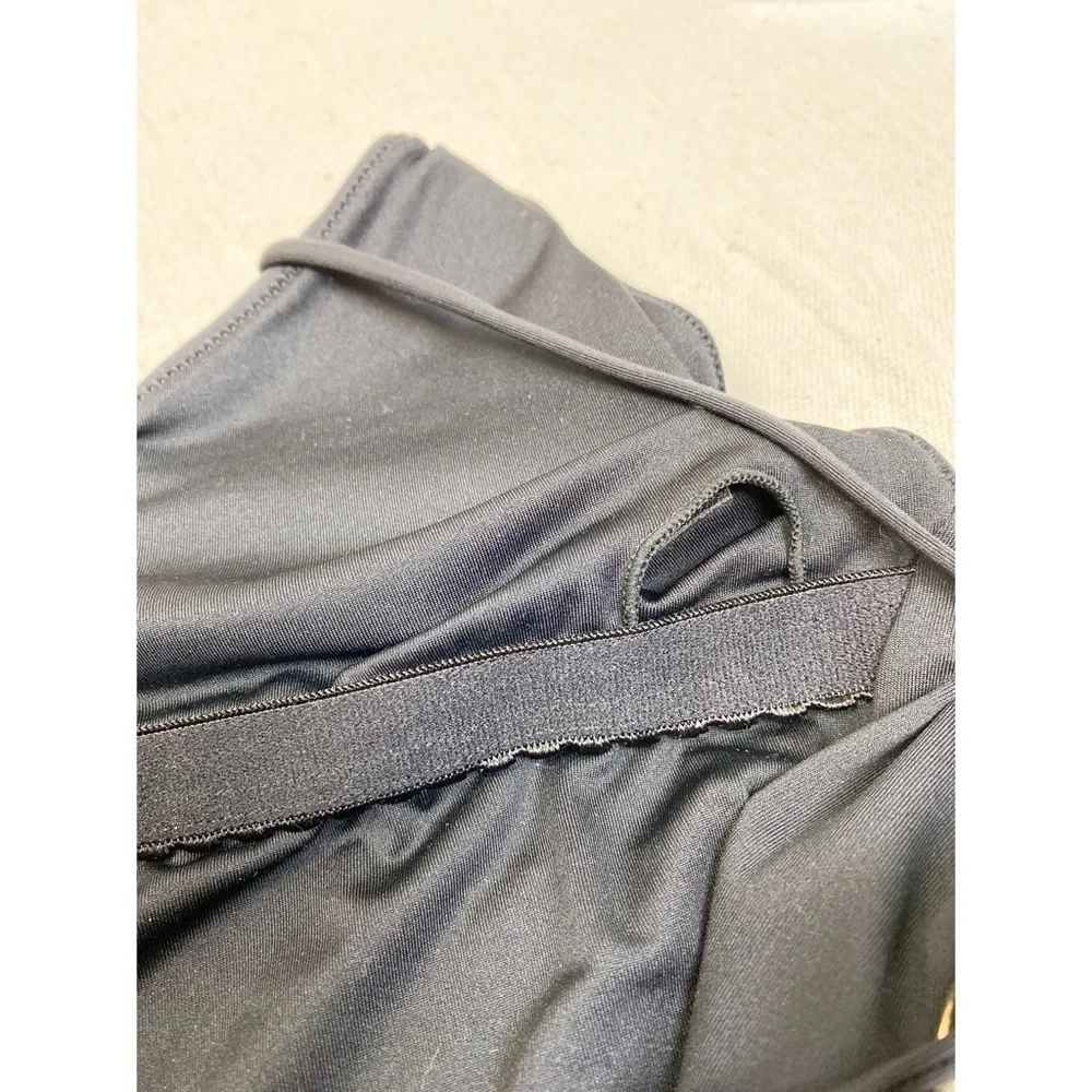 Victoria’s Secret Black one piece Swimsuit with lace up back NWOT XS
